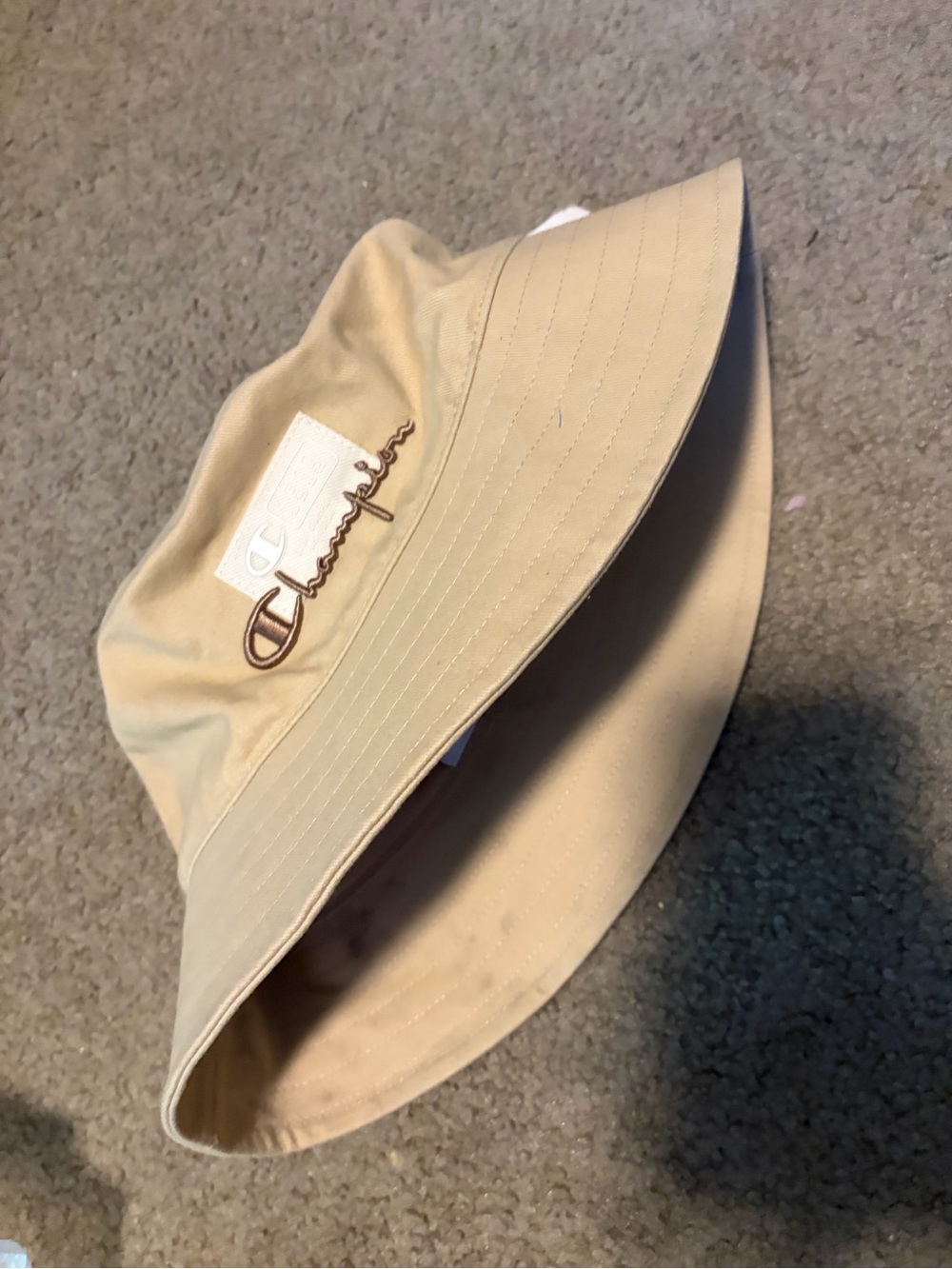 Champion Tan Embroidered Logo Bucket Hat